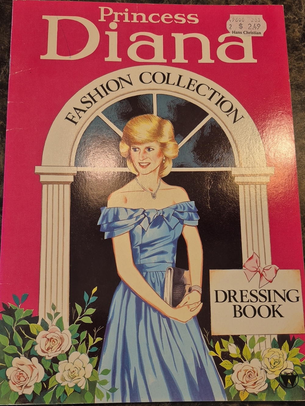 Vintage Princess Diana Fashion Collection Book With Paper Doll